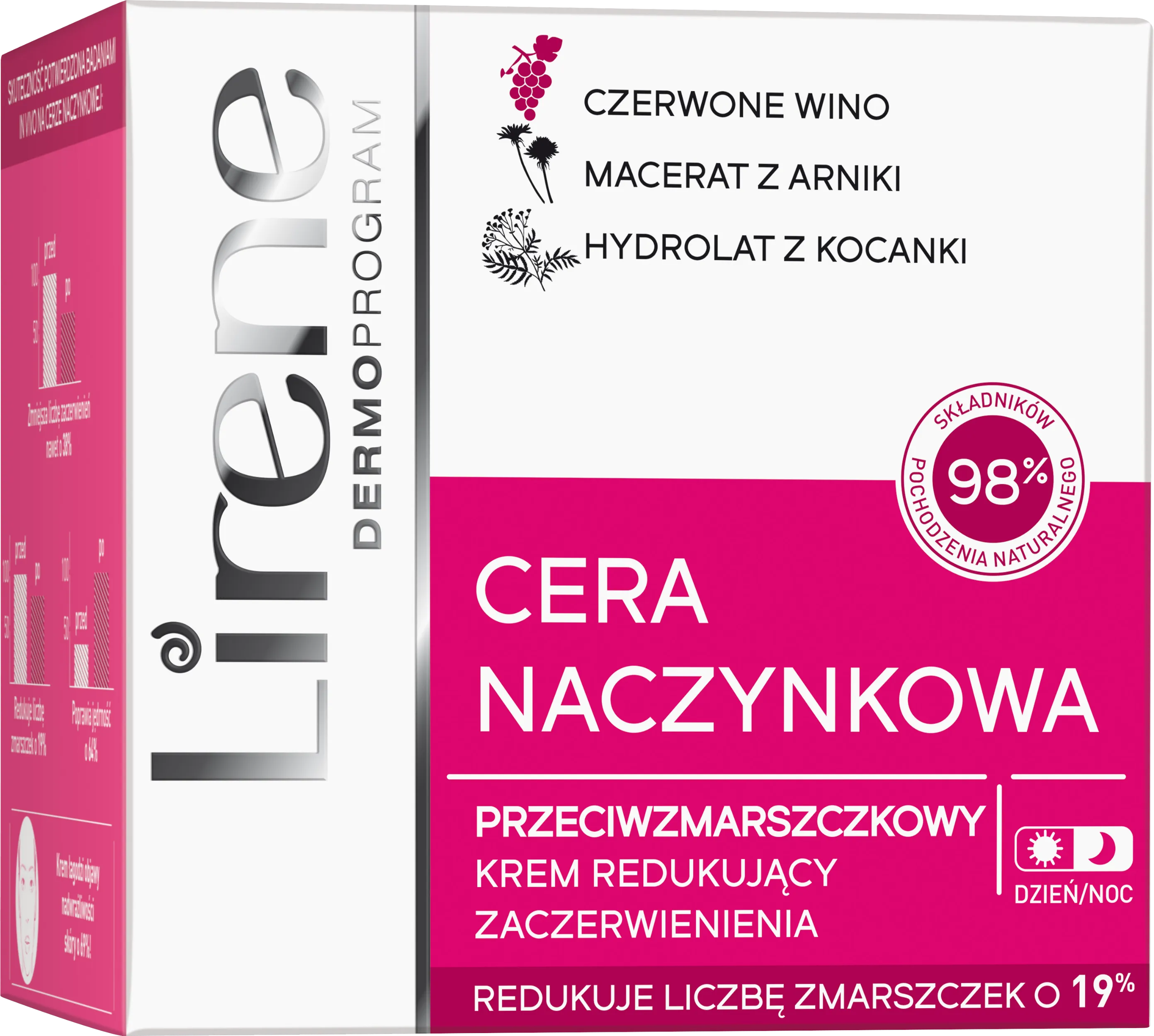 Lirene CERA NACZYNKOWA przeciwzmarszczkowy krem redukujący zaczerwienienia, 50 ml
