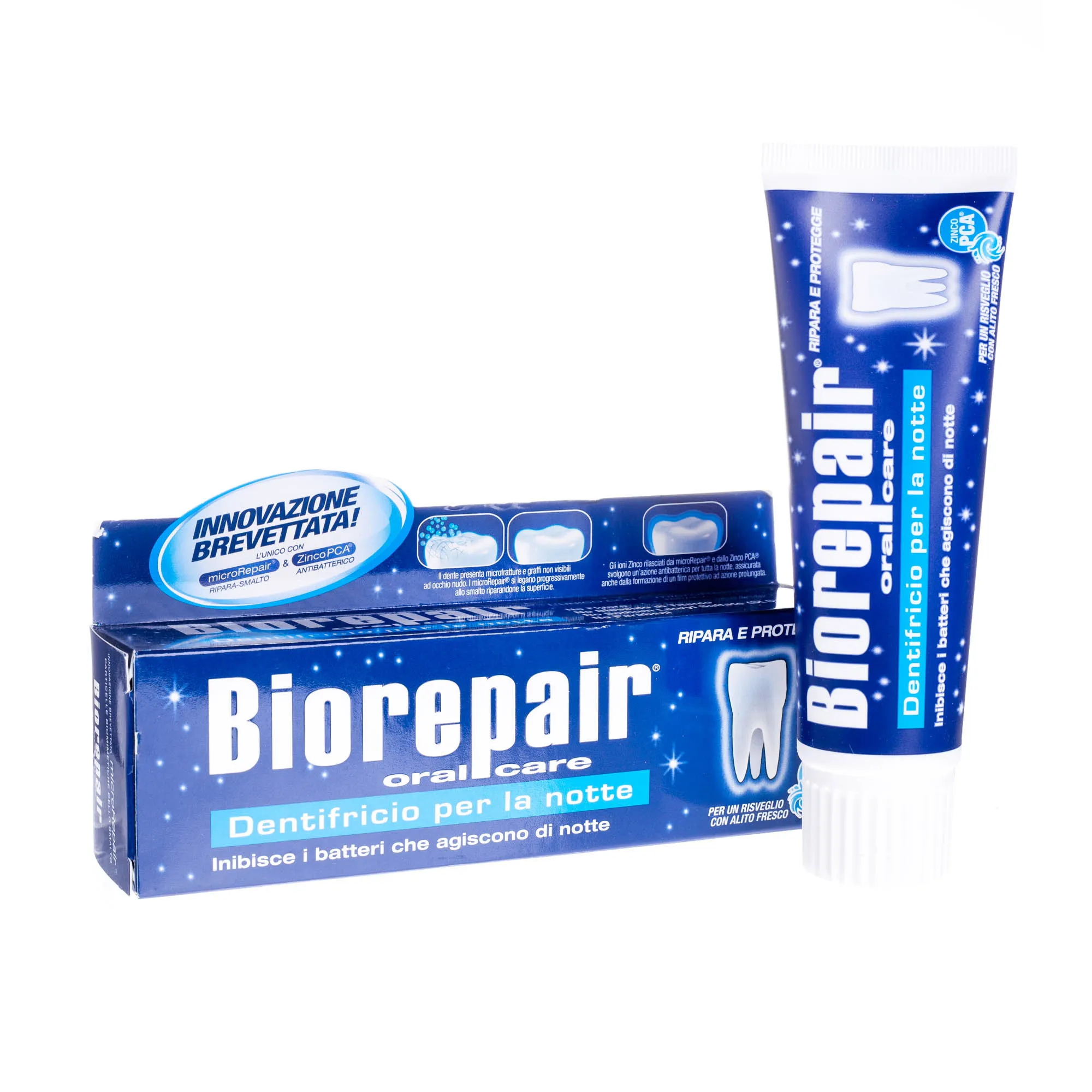 BioRepair Night, intensywnie pielęgnująca pasta do zębów na noc, 75 ml 