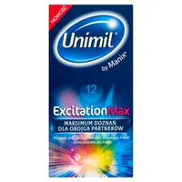 Unimil Excitation Max, prezerwatywy lateksowe, 12 sztuk