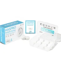 Haspro Mold 6P, formowane zatyczki do uszu, przezroczyste, 6 par