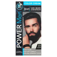 Joanna Power Men Color farba do włosów i brody black 01, 100 g