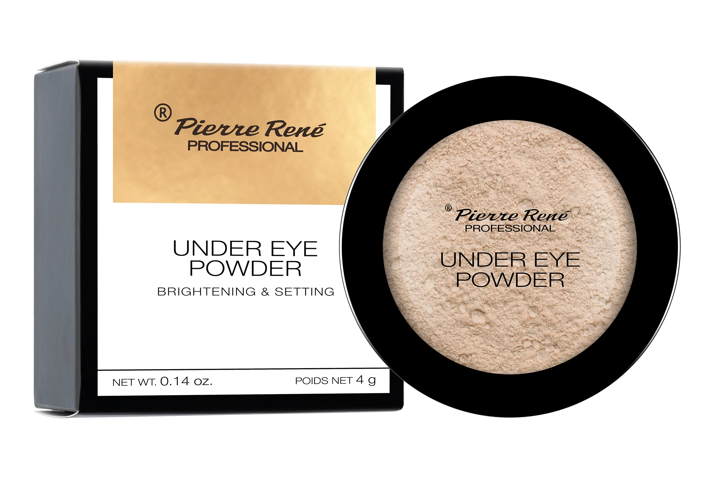 Pierre Rene Professional Under Eye Powder rozświetlająco-wygładzający puder pod oczy, 4 g