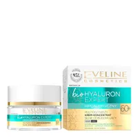 Eveline Cosmetics BioHyaluron Expert multiodżywczy krem koncentrat silnie odbudowujący na dzień i na noc 60+, 50 ml