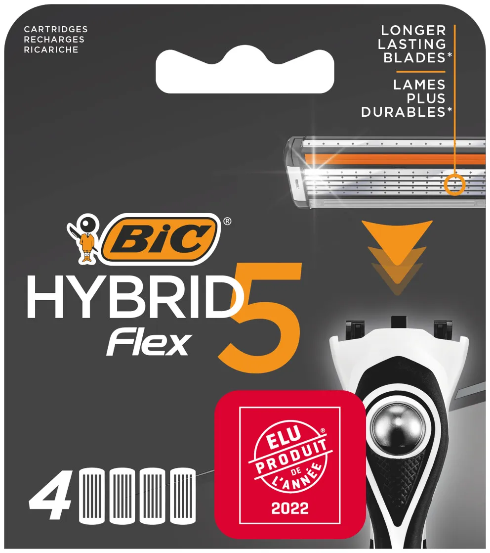 BiC Hybrid Flex 5 wkłady do maszynki do golenia, 4 szt.