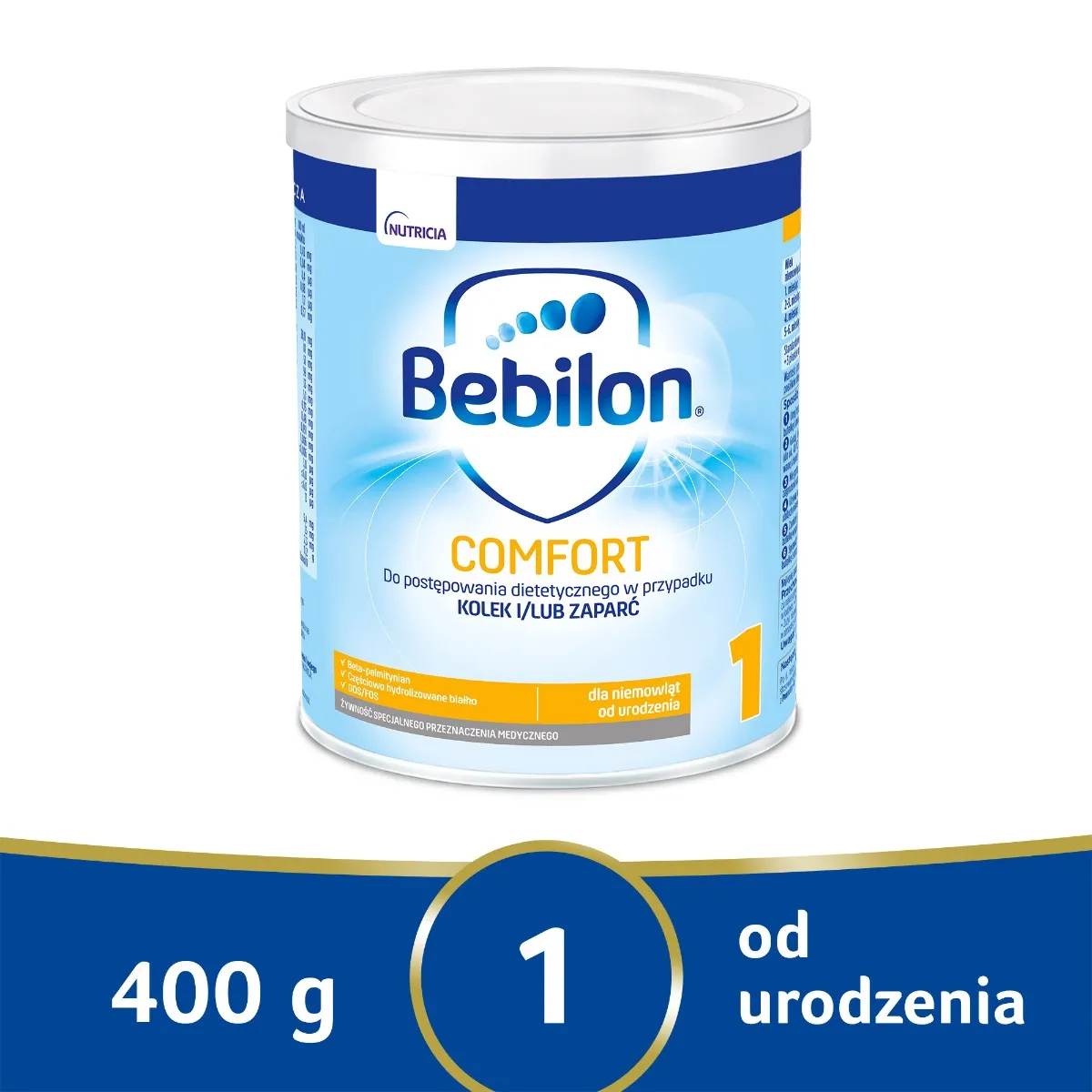 Bebilon Comfort 1, mleko początkowe dla niemowląt od urodzenia, 400 g