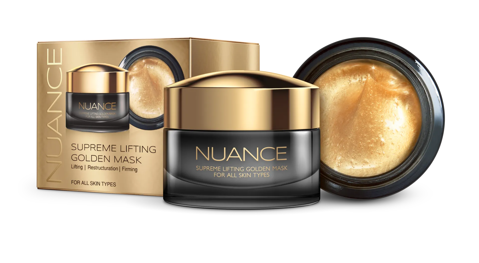 Nuance Magical Supreme Lifting Golden Mask, Złota maska na twarz dla każdego rodzaju skóry, 50 ml 