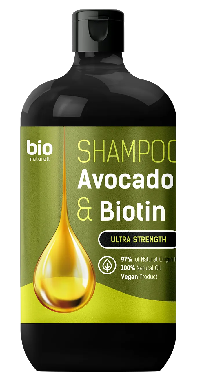BIO Naturell wzmacniający szampon do włosów z olejem z awokado i biotyną, 946 ml