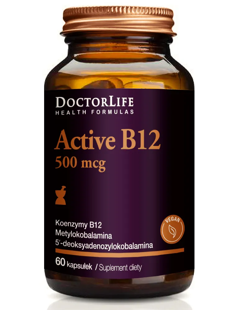 Doctor Life Active B12 500 mg, 60 kapsułek