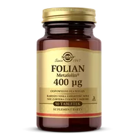 Solgar Folian (Metafolin) 400 µg, suplement diety, 50 tabletek