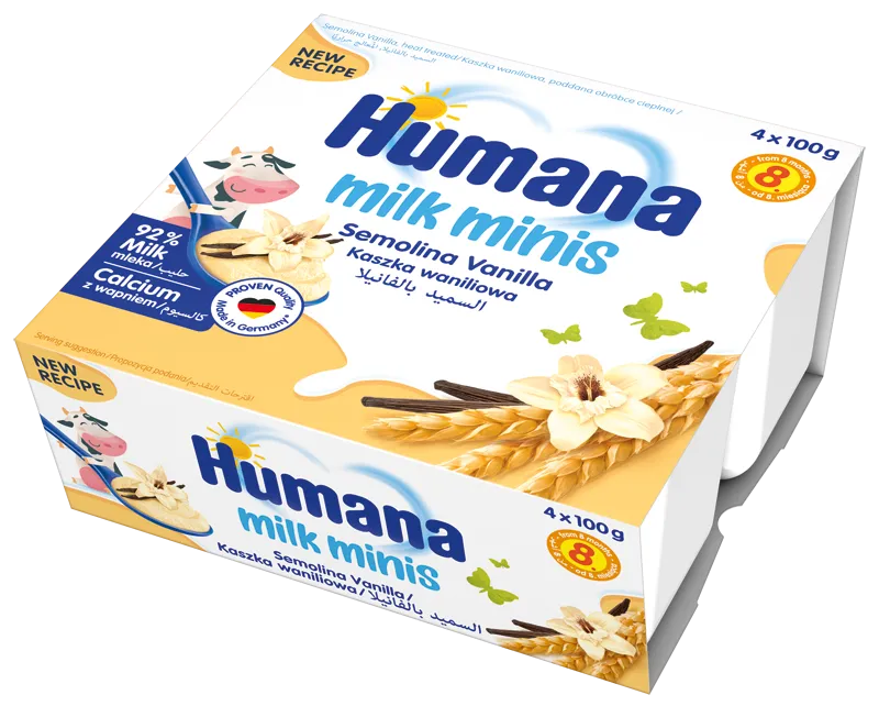Humana Milk Minis deserek mleczny kaszka waniliowa 4x100 g