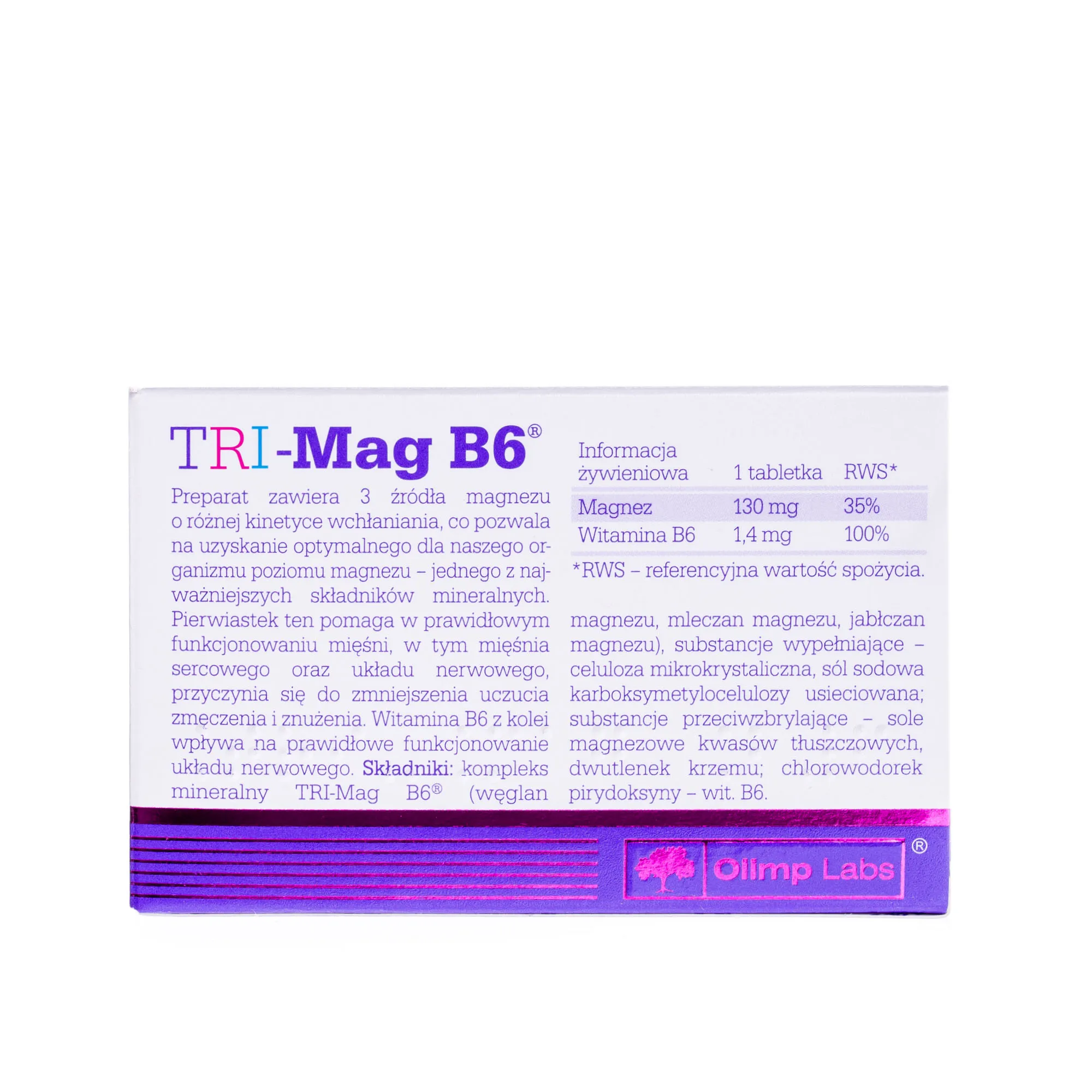 Olimp Tri-Mag B6, suplement diety, 30 tabletek 