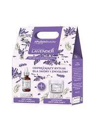 FlosLek Lavender, lawendowy krem nawilżający na dzień i na noc + FlosLek Anti-Aging, olejek z lawendą, 50 ml + 30 ml