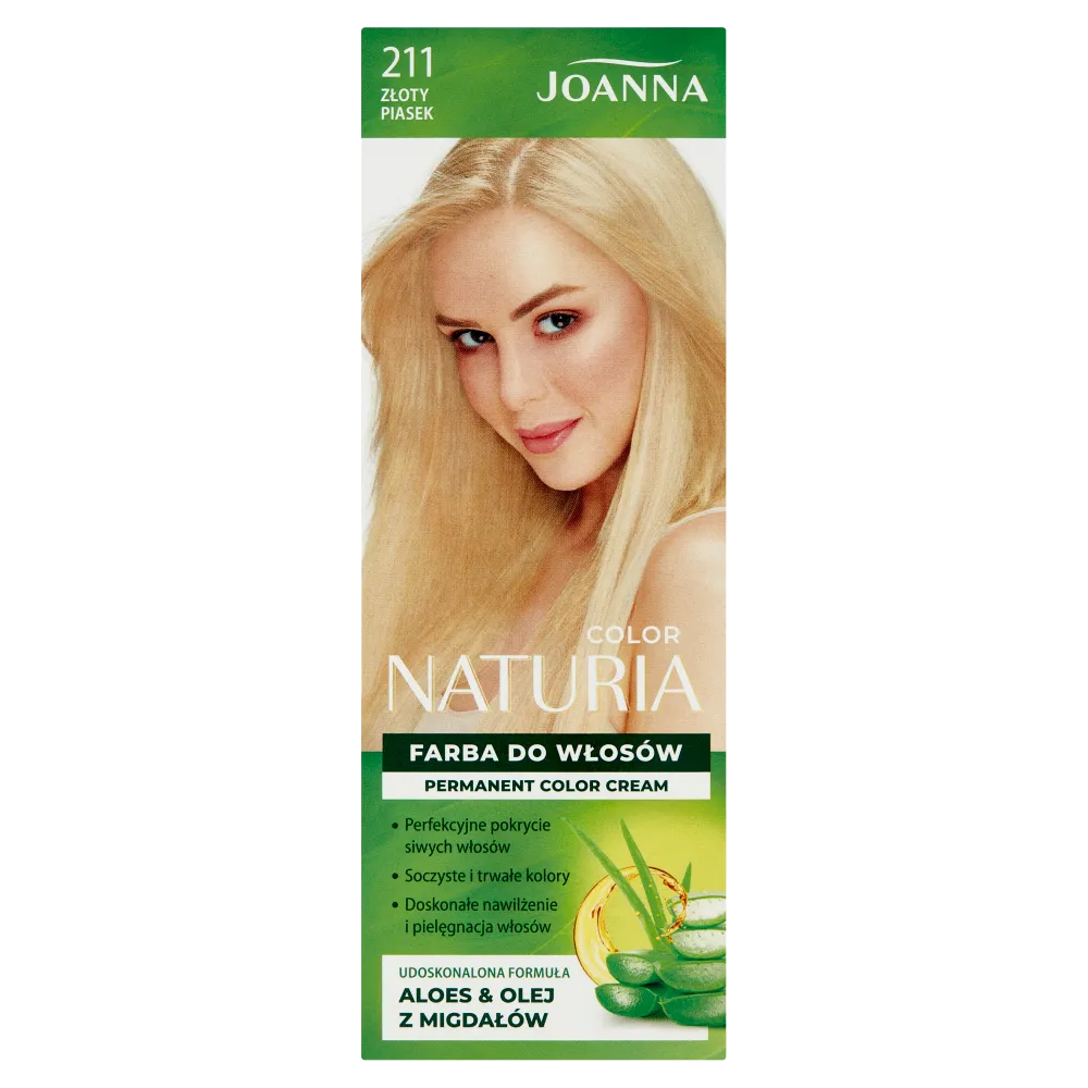 Joanna Naturia Color Farba do włosów nr 211 Złoty Piasek, utleniacz 60 g + farba 40 g