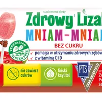 Zdrowy Lizak Mniam-Mniam o smaku truskawkowym suplement diety, 1 sztuka