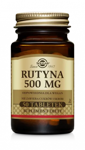 Solgar Rutyna 500 mg Fava D'anta, suplement diety, 50 tabletek