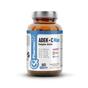 Pharmovit Clean Label ADEK + C Max Complex Active, suplement diety, 60 kapsułek 