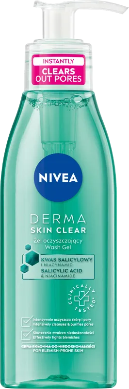 Nivea Derma Skin Clear żel oczyszczający przeciw niedoskonałościom, 150 ml