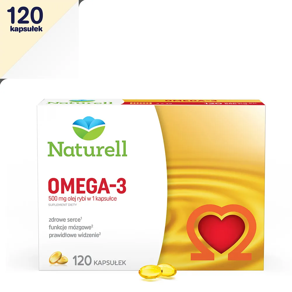 Naturell Omega–3, suplement diety, 120 kapsułek