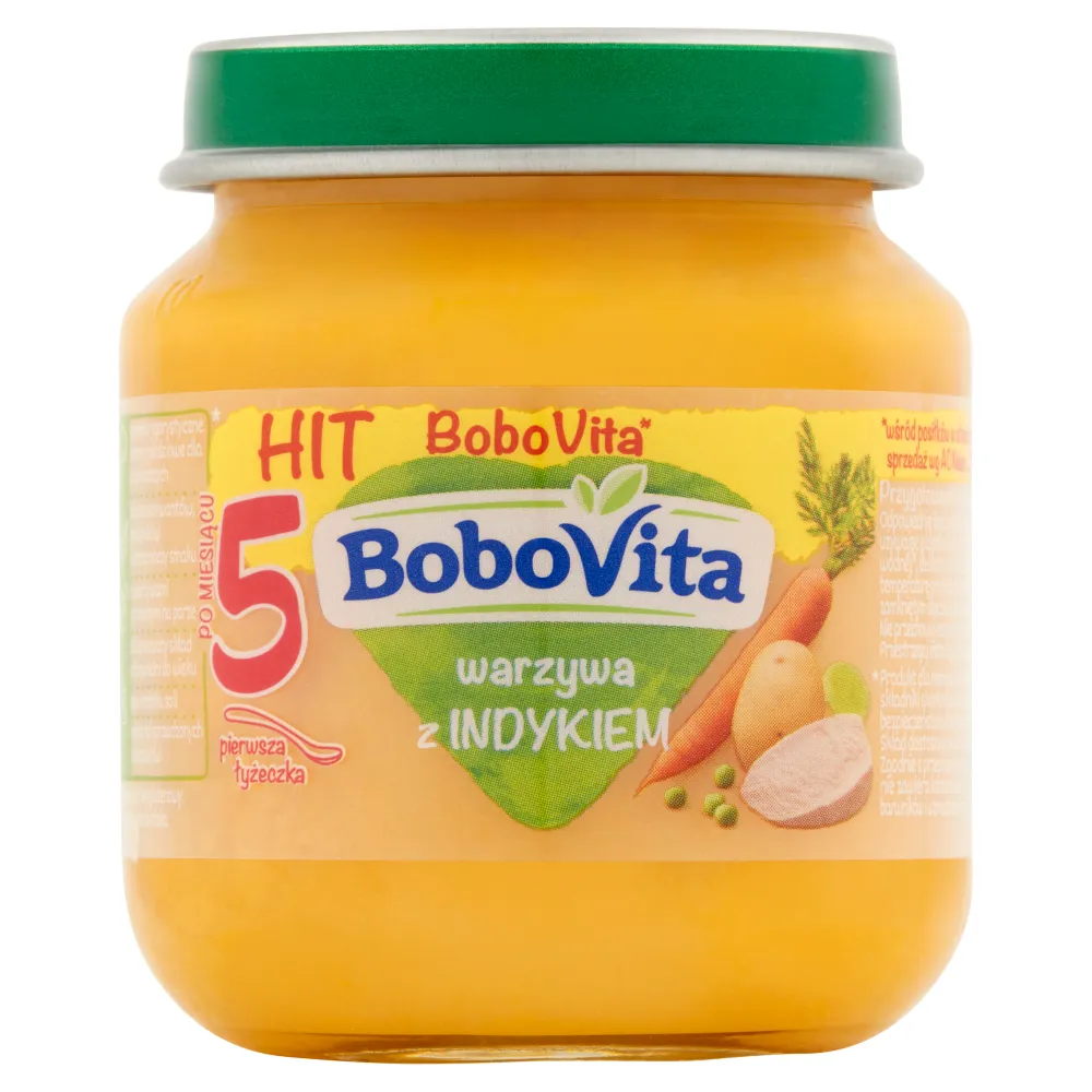 BoboVita warzywa z indykiem po 5 miesiącu życia, 125 g 