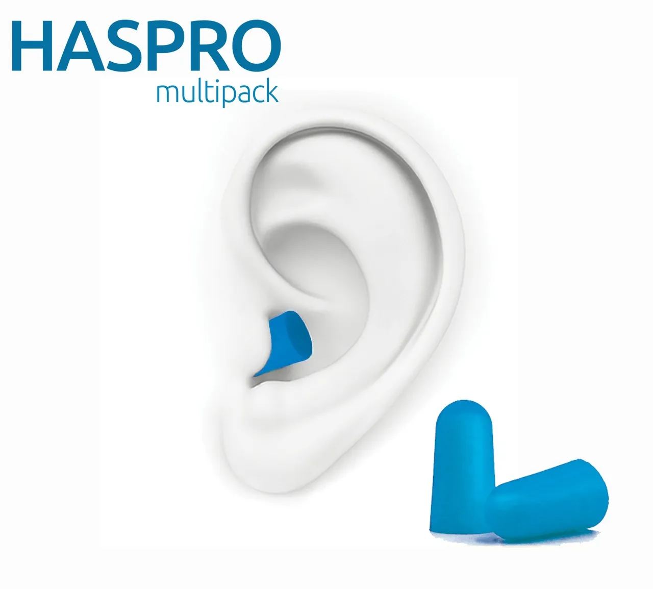 Haspro Multi10, stopery do uszu, kolor niebieski, 10 par 