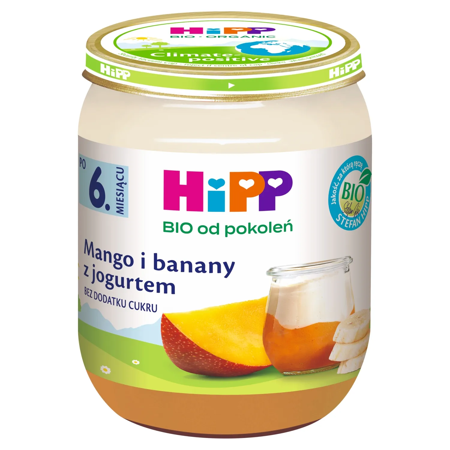 HiPP BIO od pokoleń Mango i banany z jogurtem po 6. miesiącu, 160 g