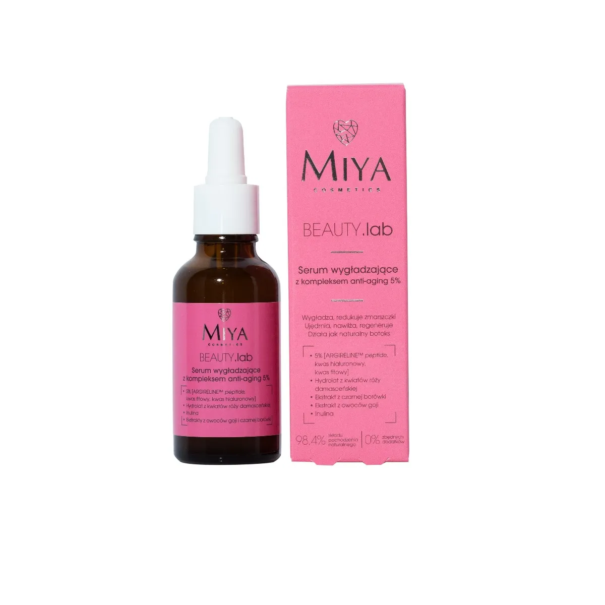 Miya Cosmetics BEAUTY.lab serum wygładzające z kompleksem anti-aging 5%, 30 ml