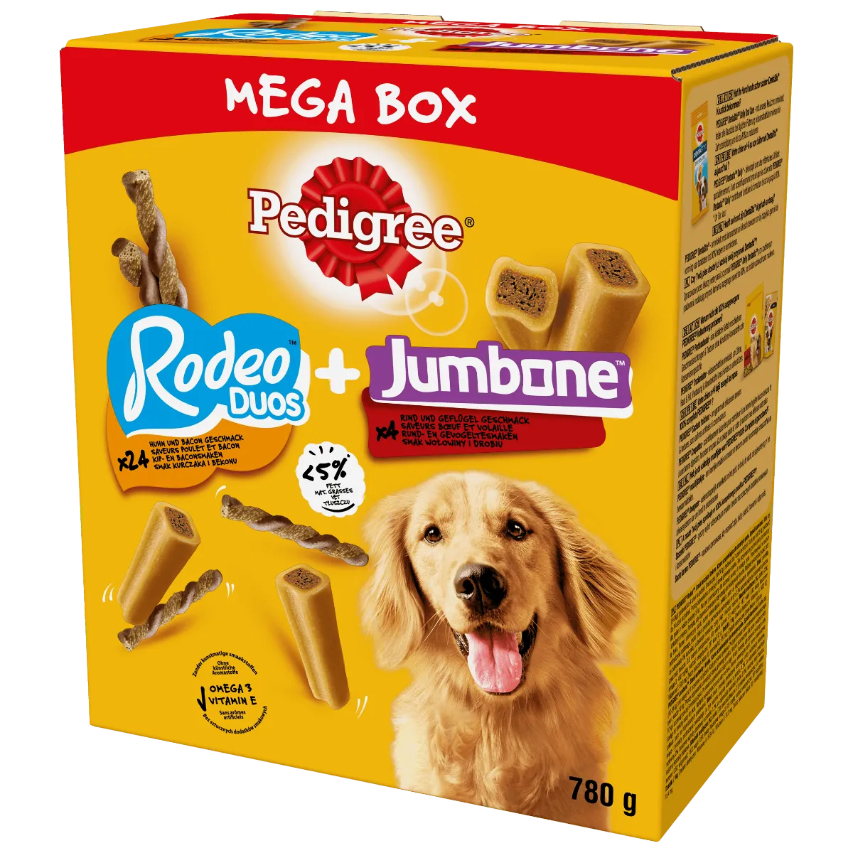 Pedigree Rodeo + Jumbone Przysmak dla psa Mega Box, 780g