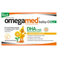 Omegamed Baby+D 6m+, suplement diety, 30 kapsułek twist-off