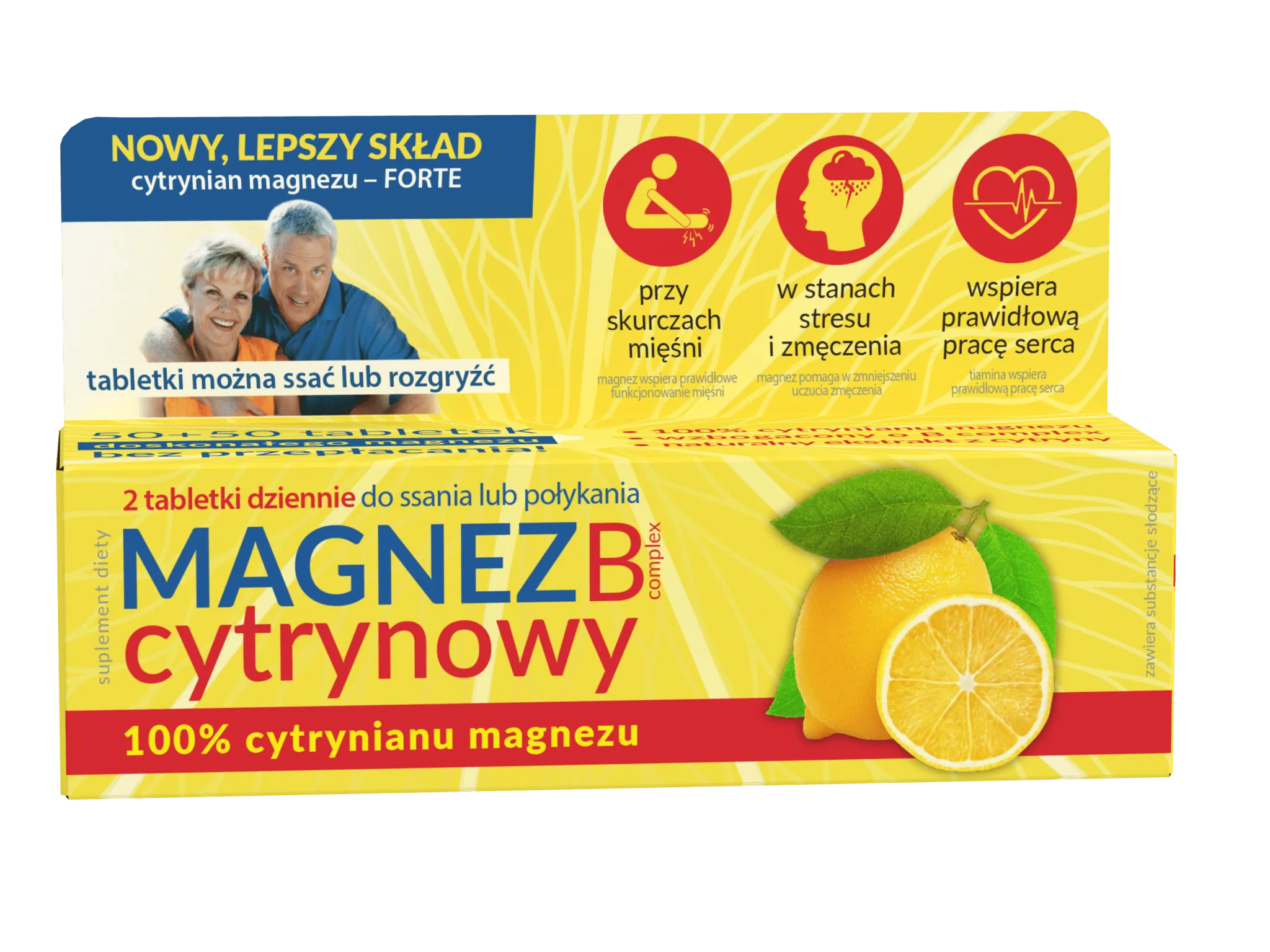 Magnez Cytrynowy B Complex, suplement diety, 100 tabletek