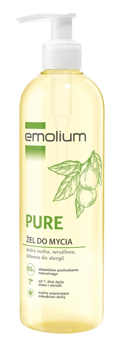 Emolium Pure, żel do mycia od 1. dnia życia, 400 ml