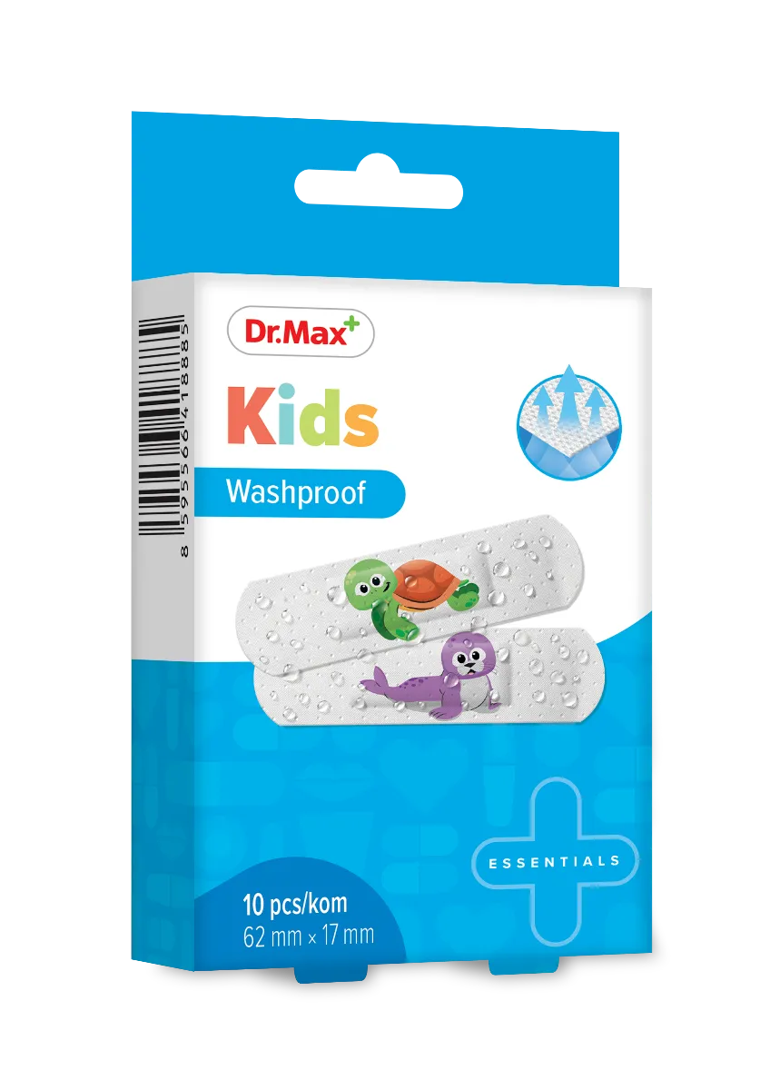 Kids Washproof Dr.Max, plastry dla dzieci 62 mm x 17 mm, 10 sztuk