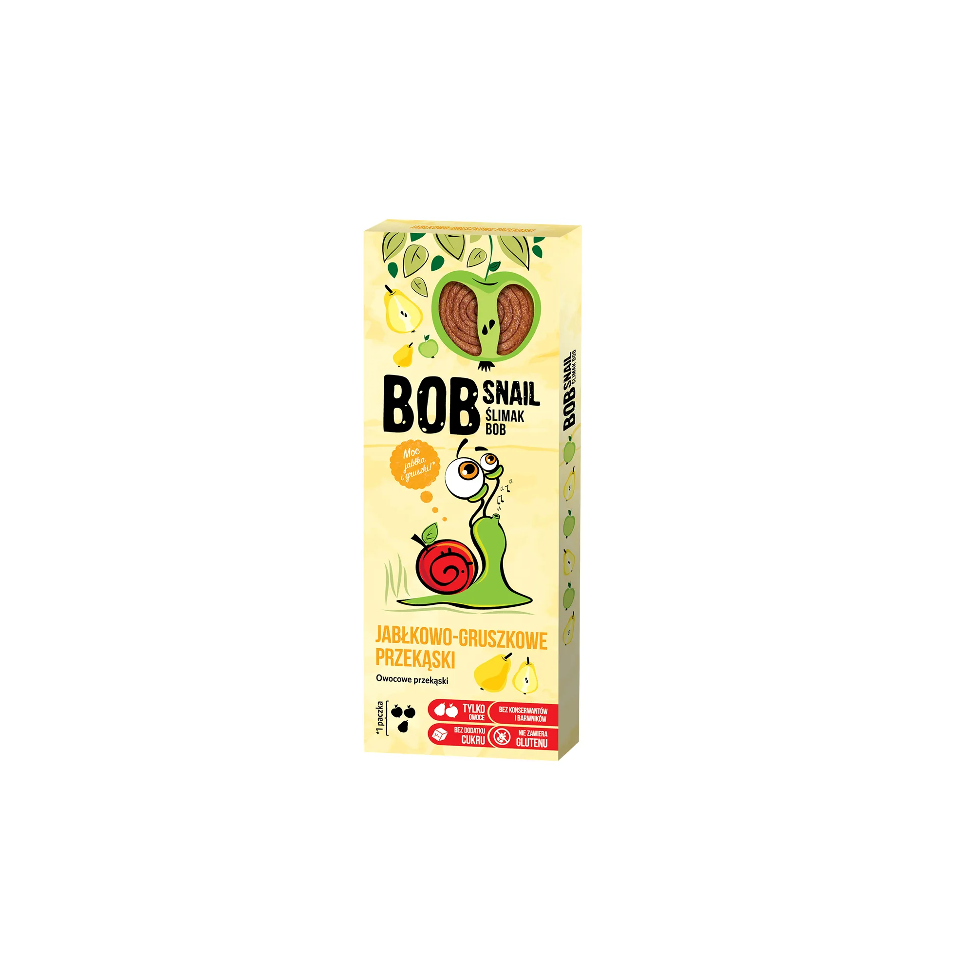 BOB Snail, Przekąska Jabłkowo-gruszkowa bez dodatku cukru, 30 g