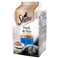 Sheba Fresh & Fine in Gravy mokra karma dla kotów z tuńczykiem i dorszem w sosie pieczeniowym, 6x50g