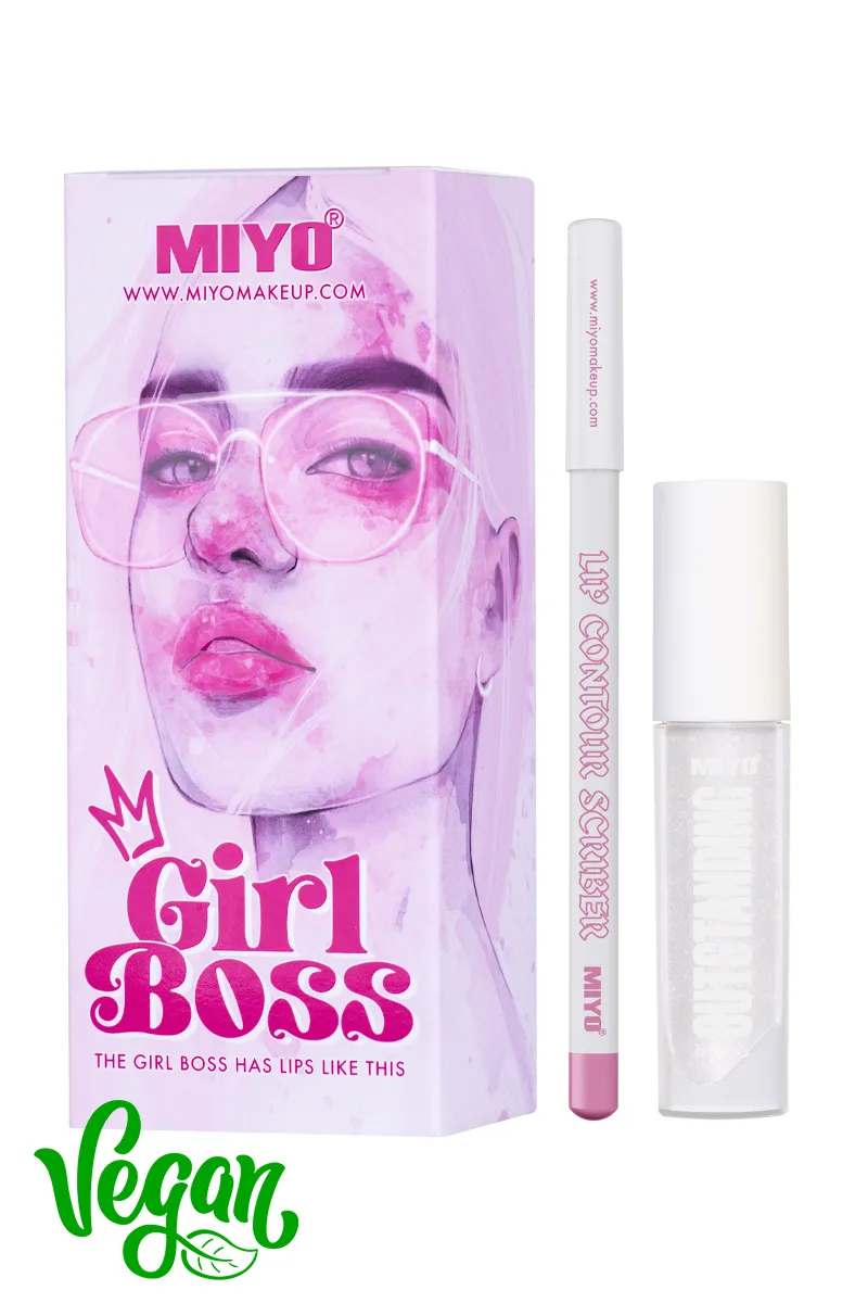 MIYO Girl Boss zestaw do makijażu ust, 4 ml + 1,2 g