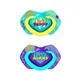 Canpol babies Neon Love Smoczek silikonowy 0-6m symetryczny niebieski, 2 szt.