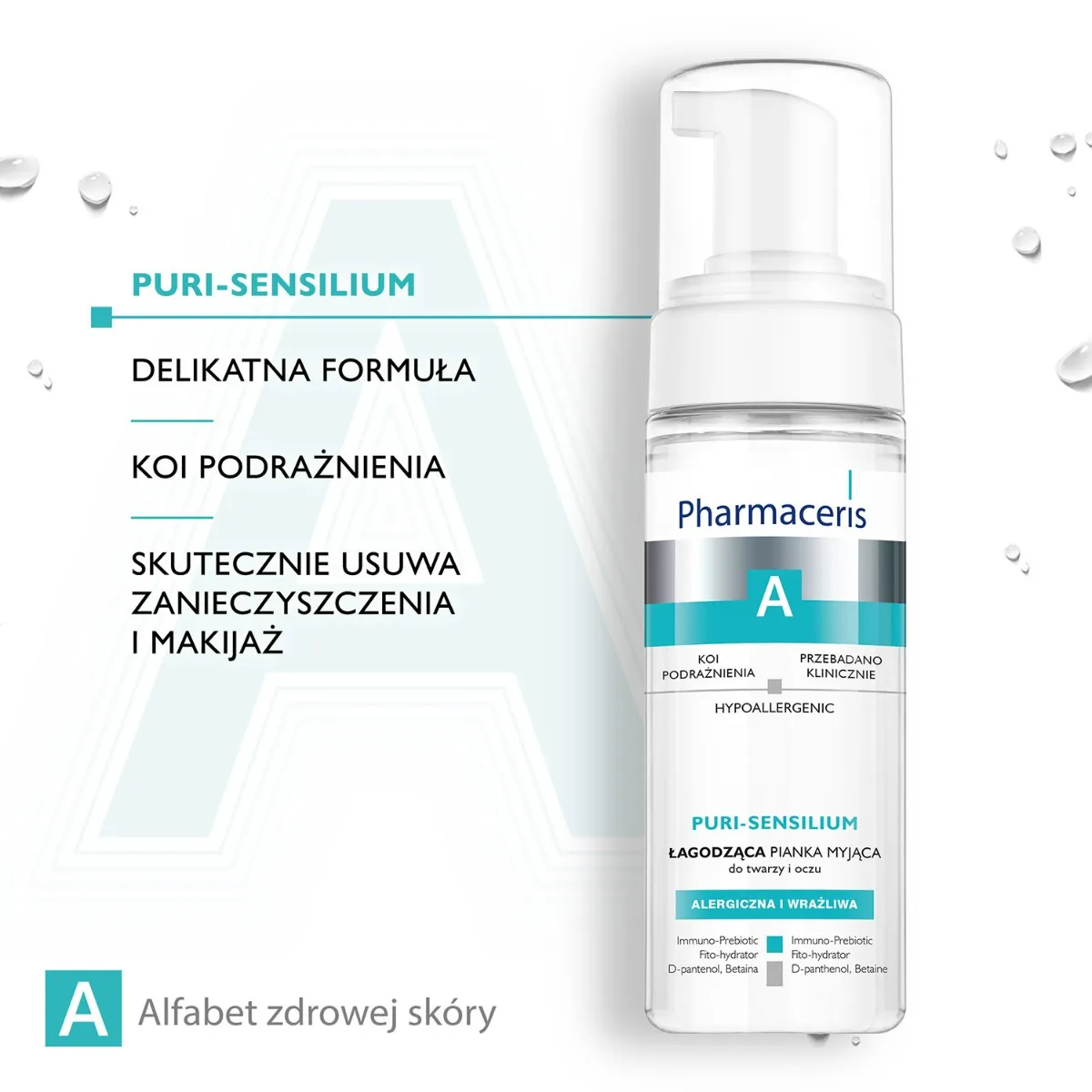 Pharmaceris A Puri-Sensilium łagodząca pianka myjąca do twarzy i oczu, 150 ml 
