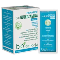 Biofarmacja bioGLUKOZAMINA Marine naturalna glukozamina 1500 mg z wapniem, witaminą C i D3, 20 saszetek