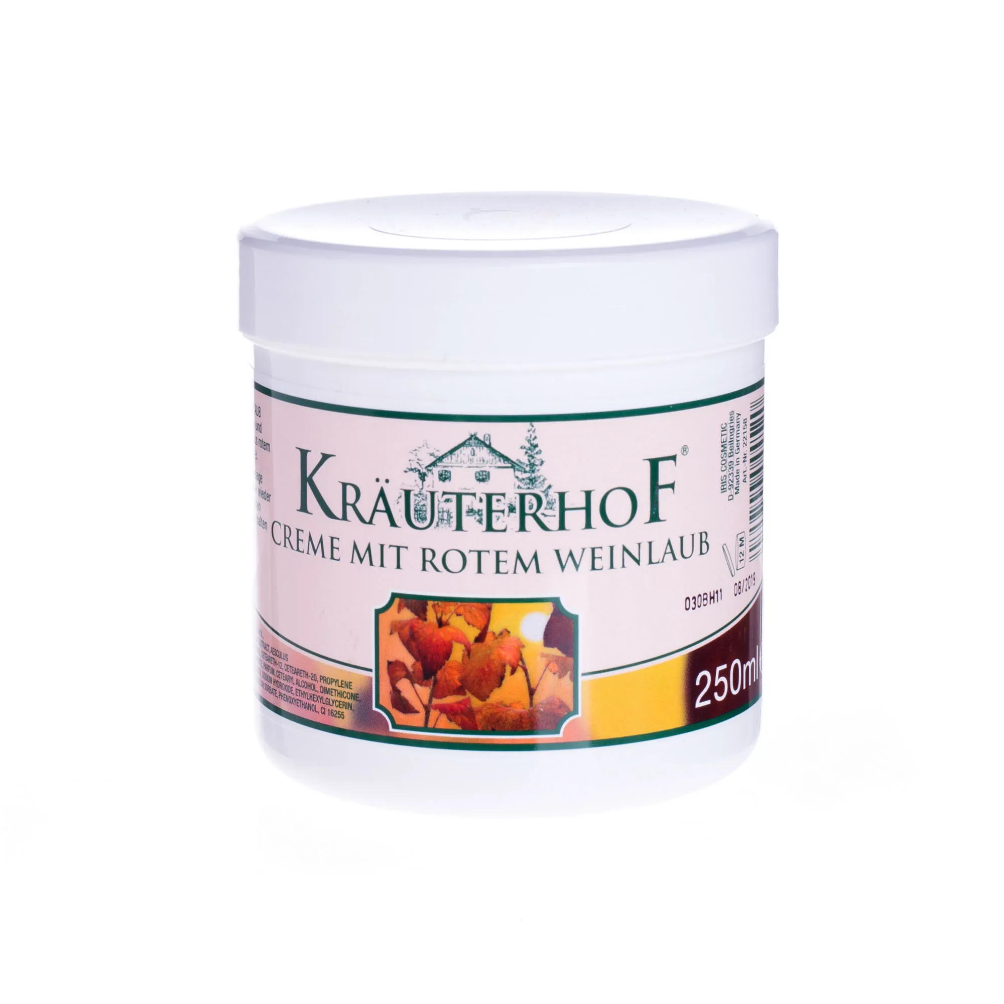 Krauterhof, Balsam z liści czerwonych winogron z kasztanowcem, 250 ml