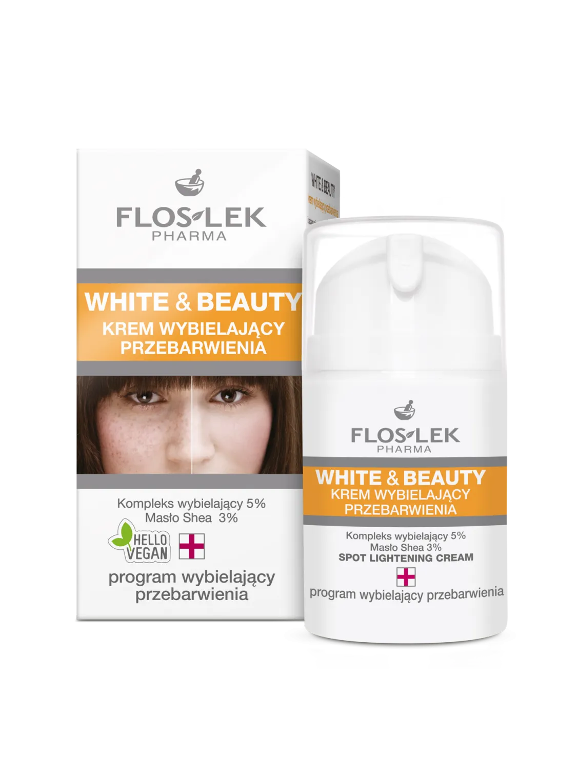 Flos-Lek White Beauty, krem intensywnie wybielający przebarwienia, 50 ml