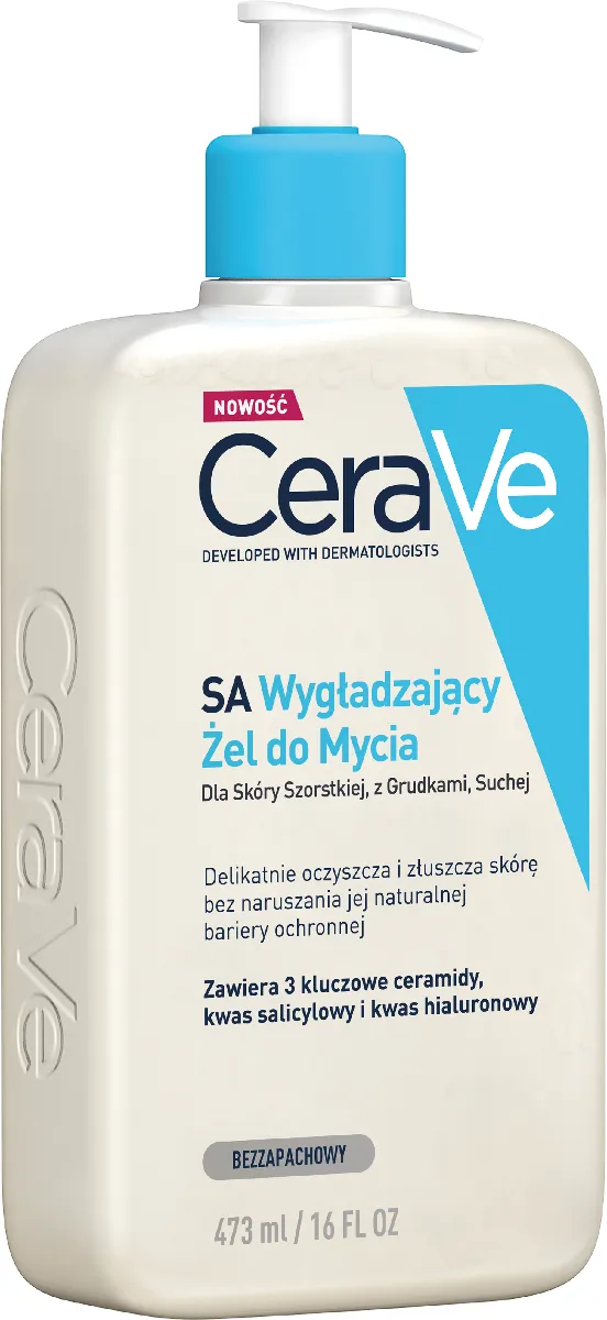 CeraVe SA, wygładzający żel do mycia, 473 ml