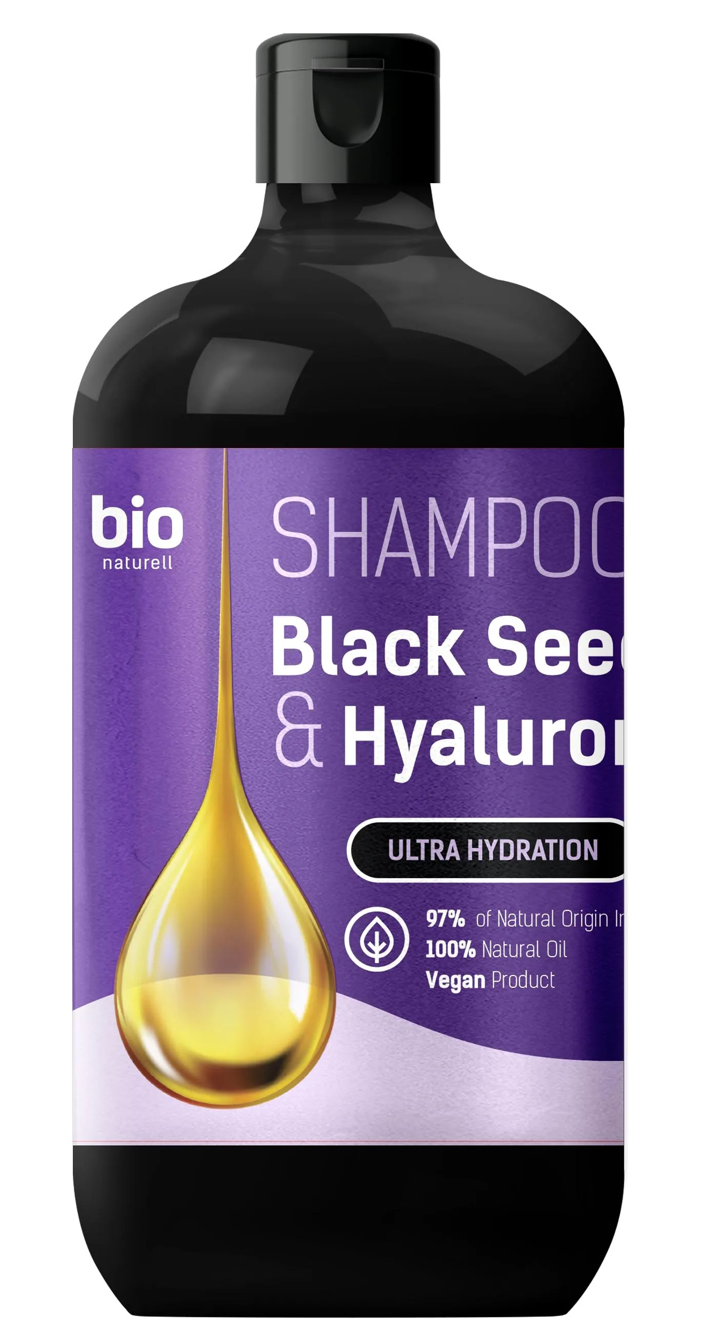 BIO Naturell Ultra Nawilżenie szampon do włosów Olej z czarnuszki i Kwas hialuronowy, 946 ml