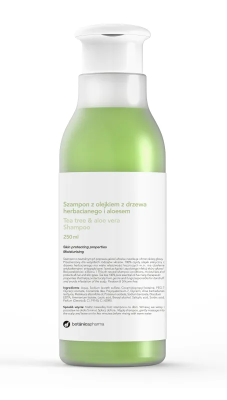 Botanicapharma, szampon z olejkiem z drzewa herbacianego i aloesem, 250 ml