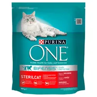 Purina ONE Sterilcat Pełnoporcjowa karma dla dorosłych kotów bogata w wołowinę i pszenicę, 800 g
