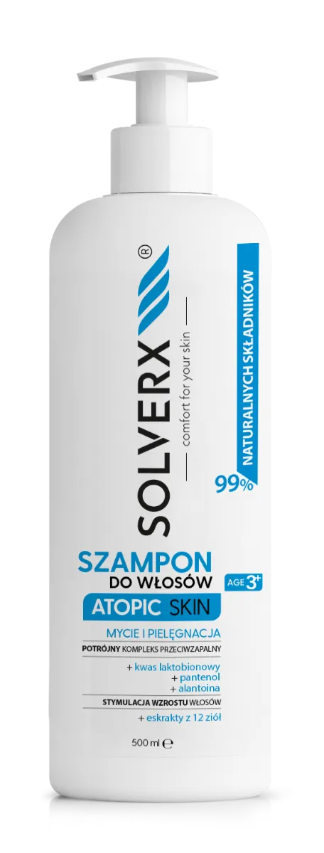 Solverx Atopic Skin szampon do włosów, 500 ml