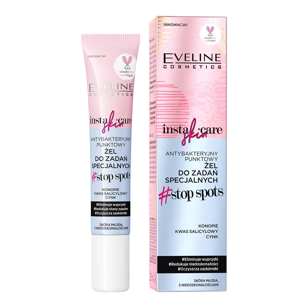 Eveline Cosmetics Insta Skin Care antybakteryjny punktowy żel do zadań specjalnych, 20 ml