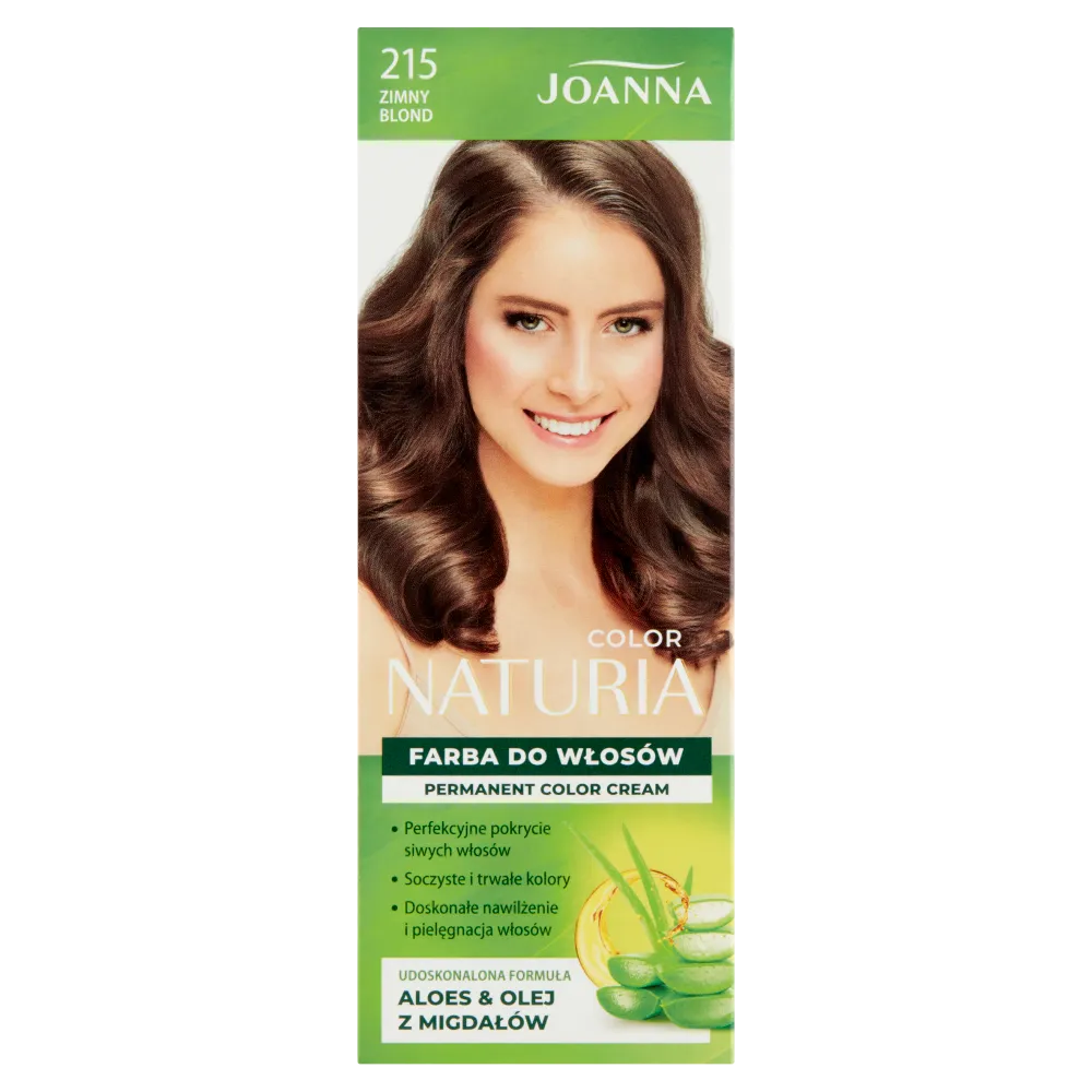 Joanna Naturia Color Farba do włosów nr 215 Zimny Blond, utleniacz 60 g + farba 40 g