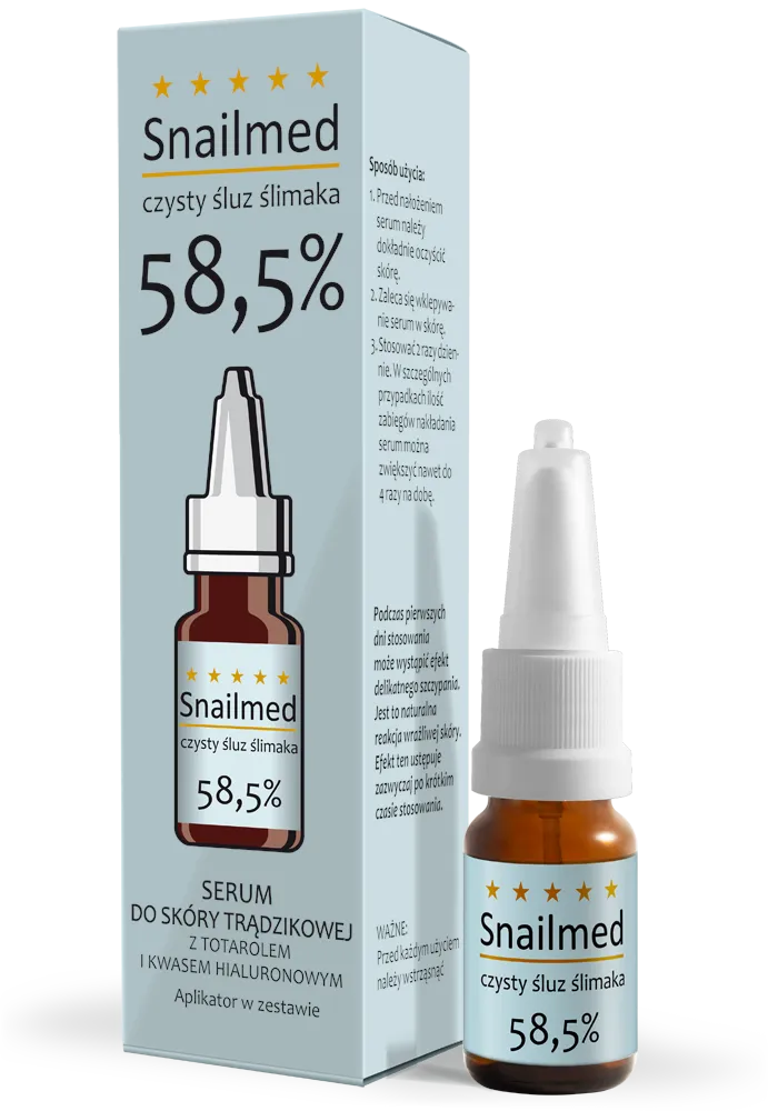 Snailmed serum do skóry trądzikowej z Totarolem i kwasem hialuronowym, ampułka 8 ml