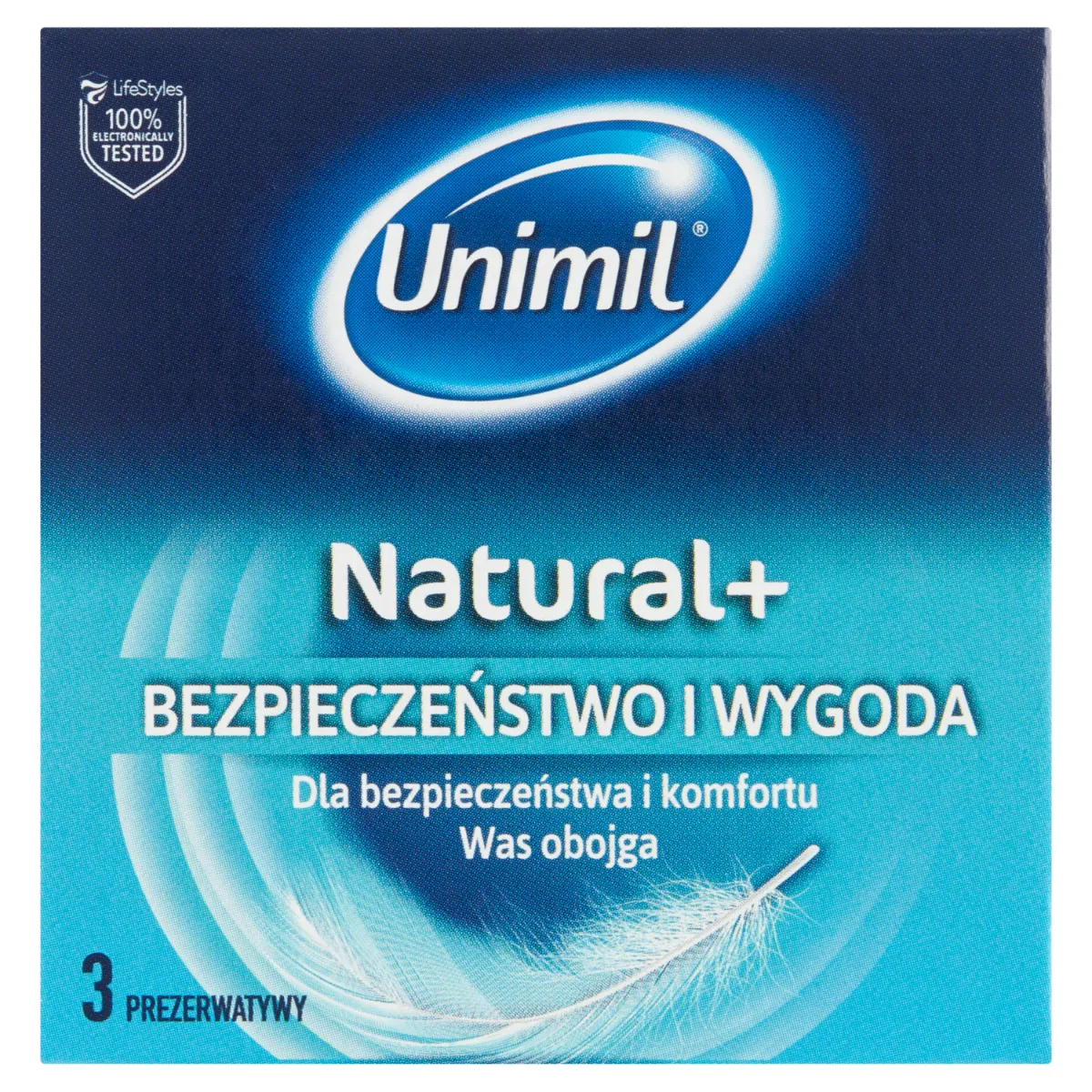 Unimil Natural+ lateksowe prezerwatywy, 3 szt.