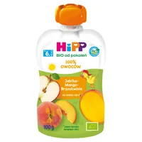 HiPP BIO od pokoleń mus owocowy jabłka mango brzoskwinie po 6. miesiącu, 100 g