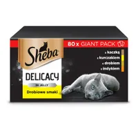 Sheba Delicacy in Jelly mokra karma dla kotów w galaretce Drobiowe Smaki, 80x85g